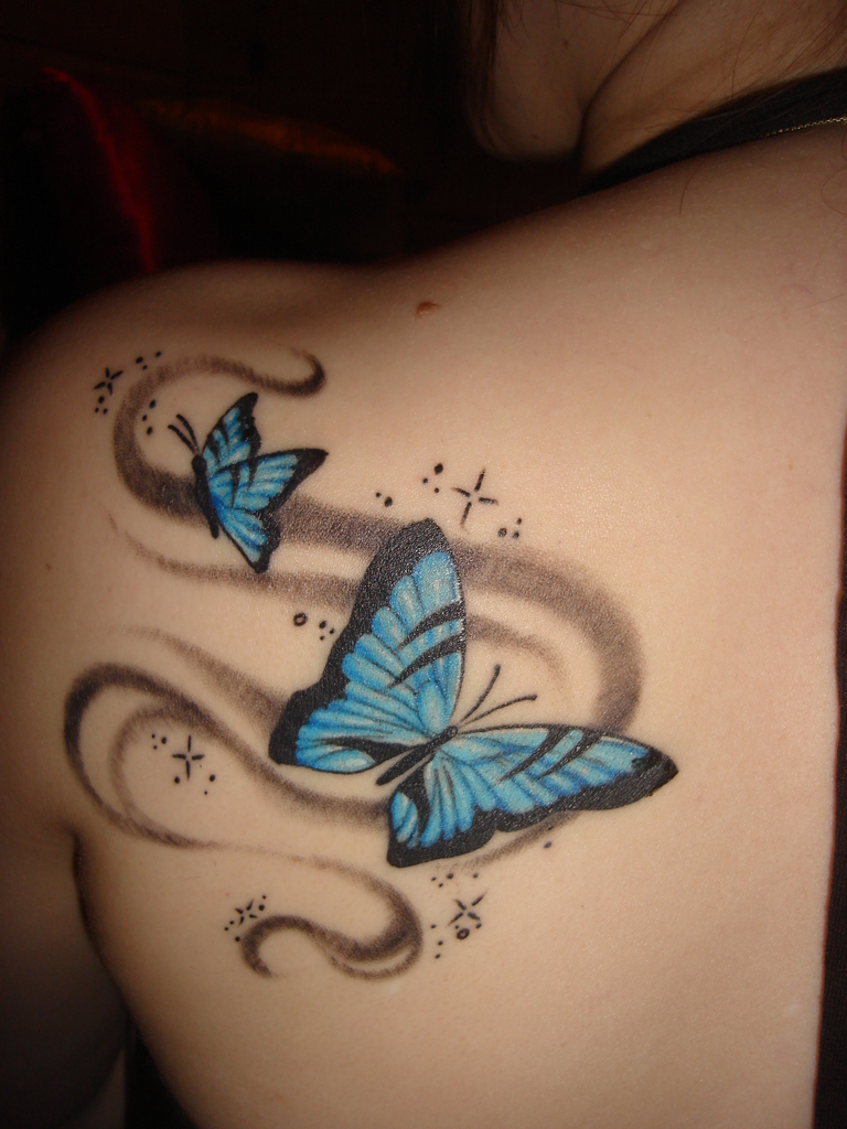 Shoulder 3 Butterfly Tattoos - 768x1024 Wallpaper Shoulder 3 Butterfly Tattoos - 768x1024 Wallpaper