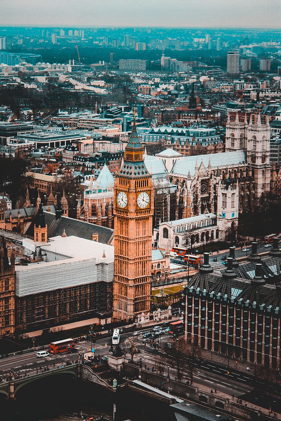 Aerial Photography Of Elizabeth Tower, London, Architecture, - Houses Of Parliament - HD Wallpaper 