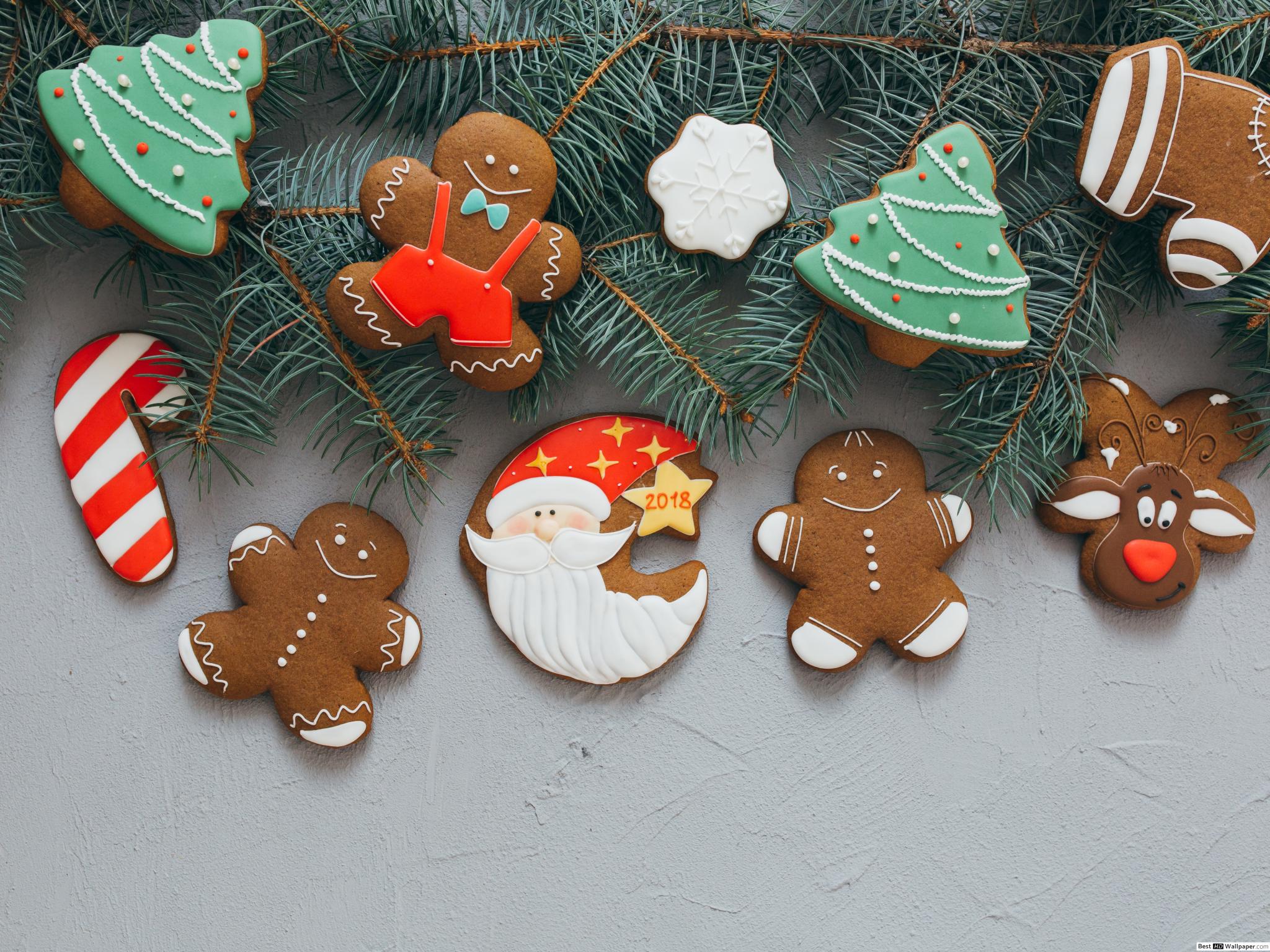 Christmas Cookie Wallpaper Laptop - HD Wallpaper 