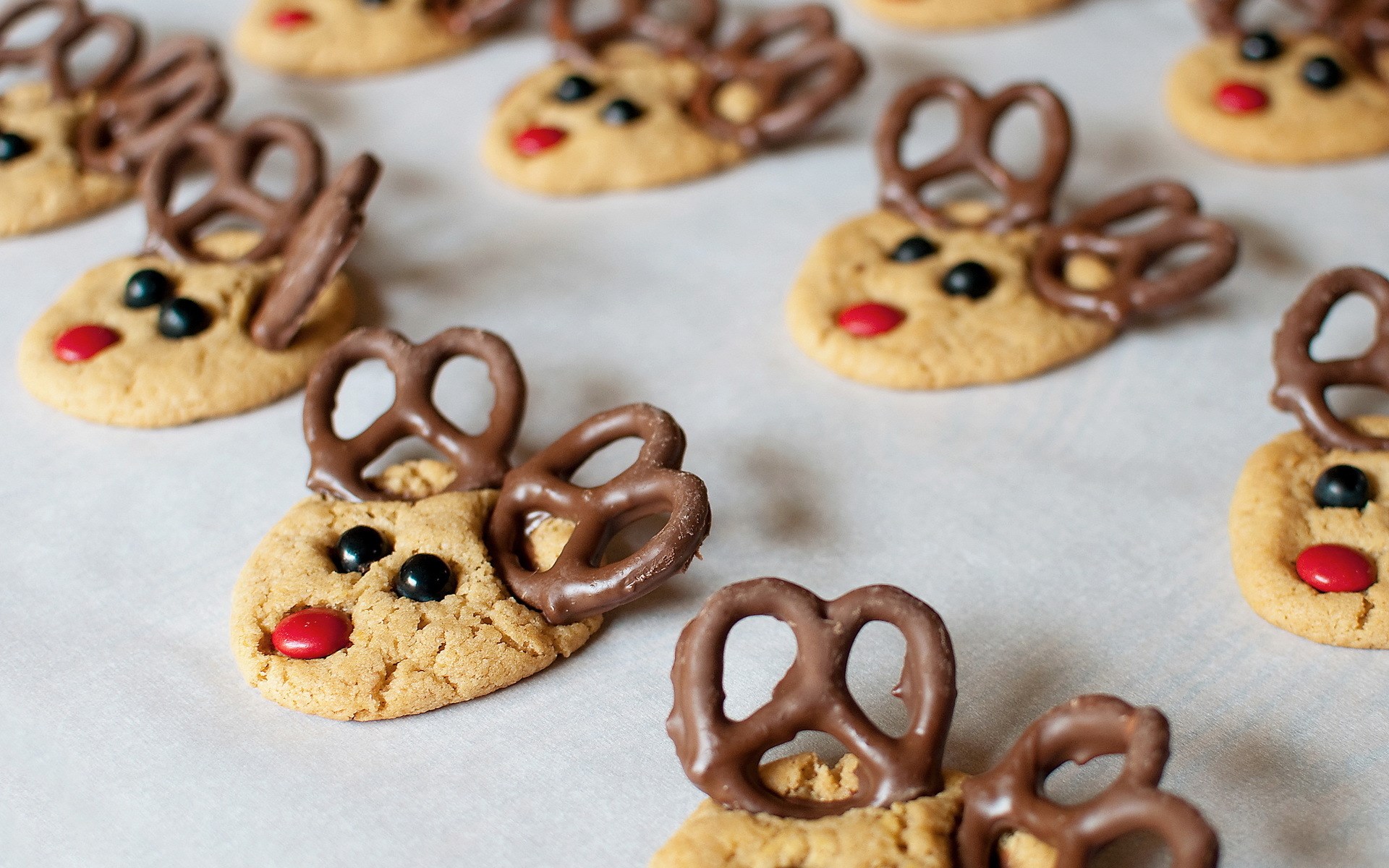 Reindeer Christmas Cookies - HD Wallpaper 