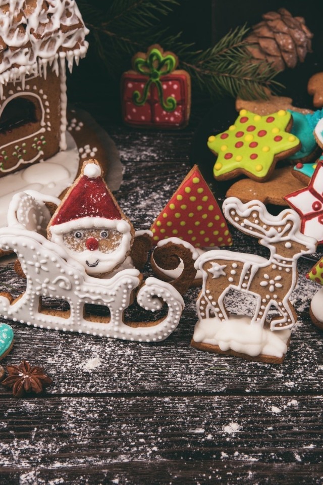 Christmas Cookies, Cinnamon, Dessert - Christmas Cookies Wallpaper Hd - HD Wallpaper 