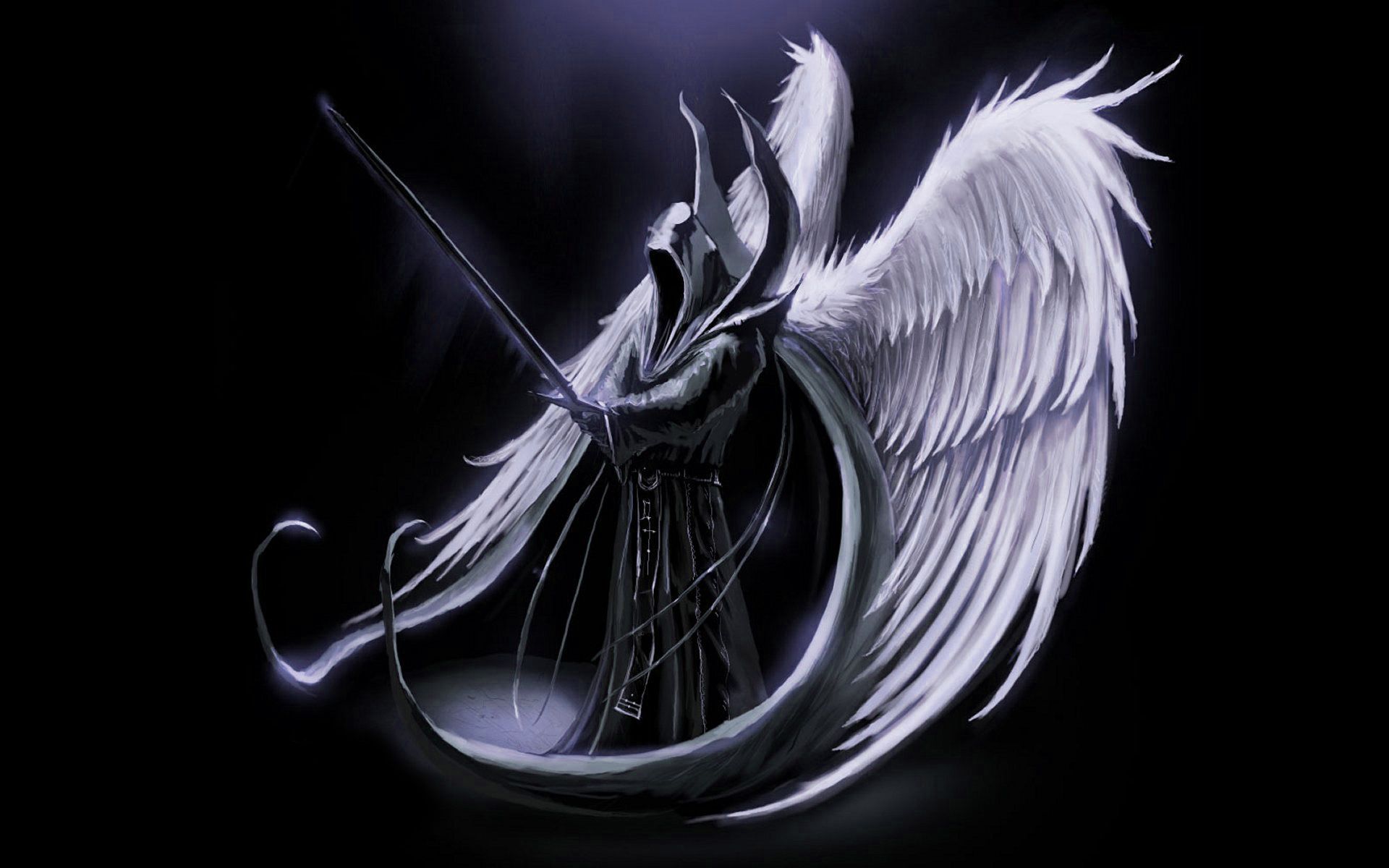 Dark Angel With Sword - 1920x1200 Wallpaper 
