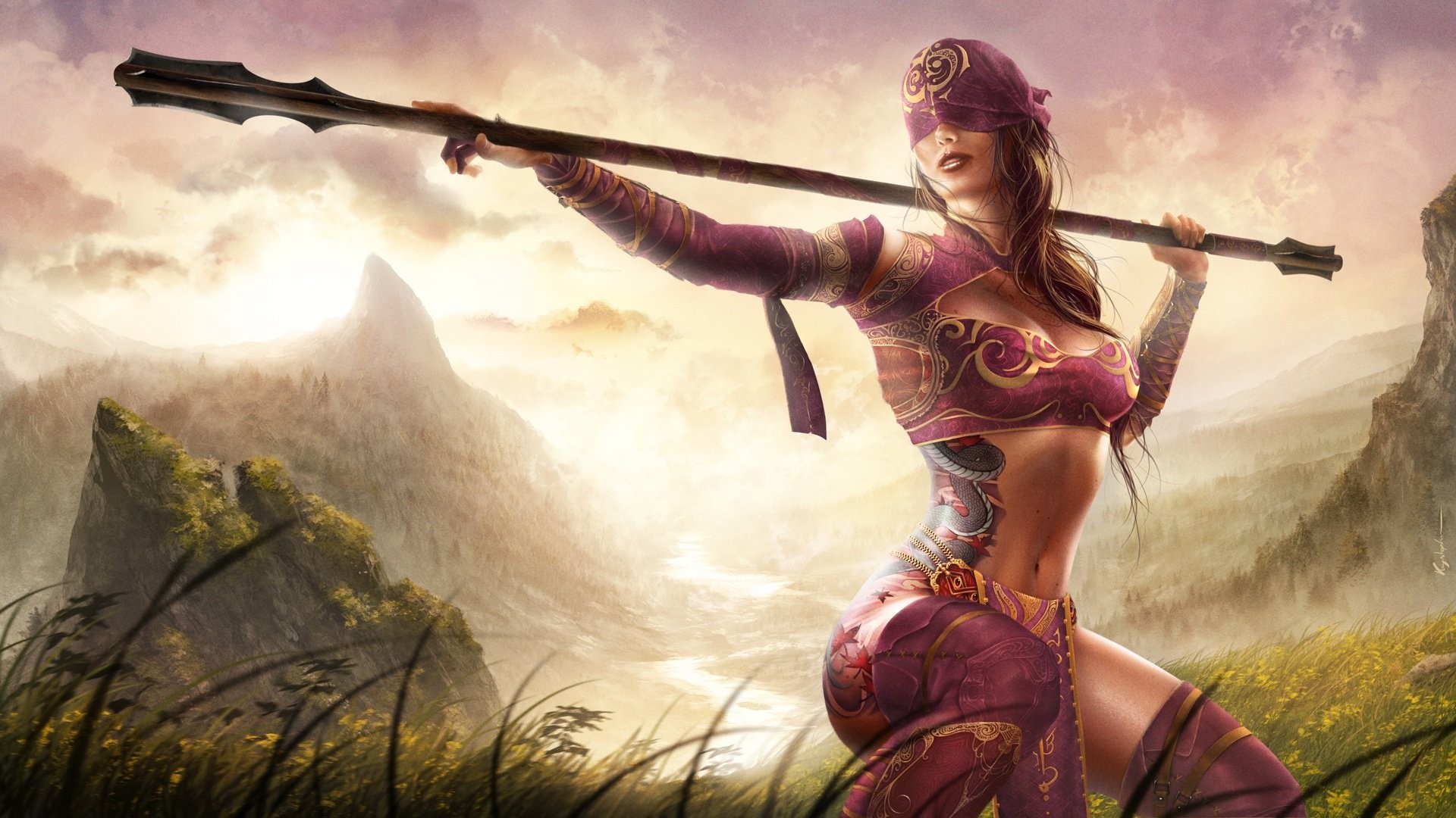 Female Fantasy Martial Artist - HD Wallpaper 