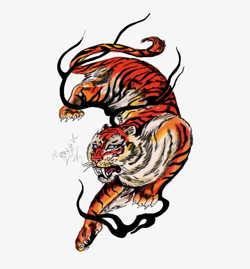 Tiger Tattoo Design - HD Wallpaper 