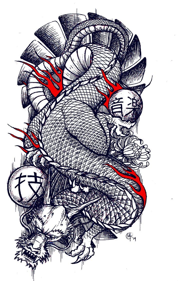 Traditional Dragon Tattoo Design 712x1122 Wallpaper Teahub Io