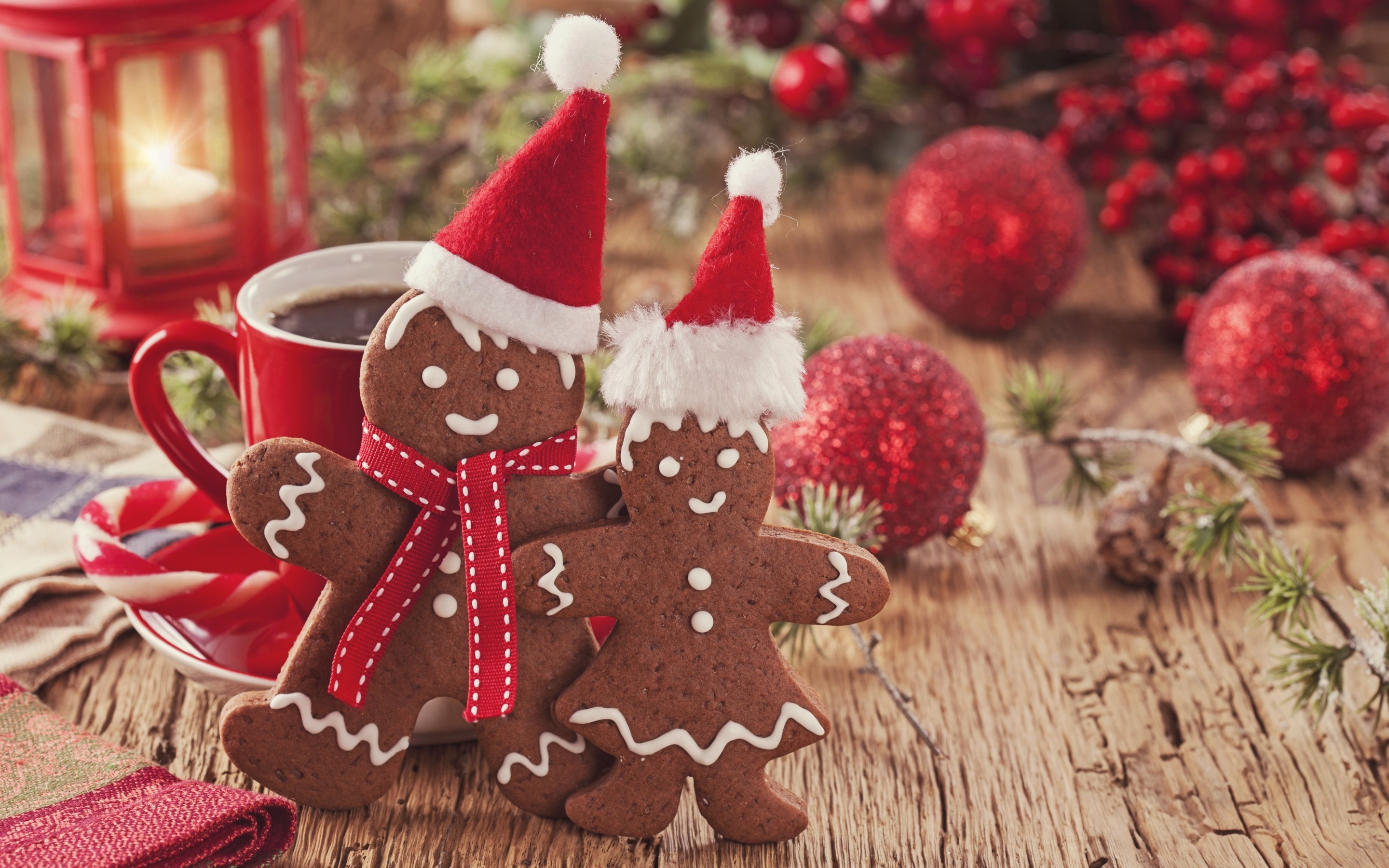 Christmas Wallpaper Gingerbread Man - HD Wallpaper 