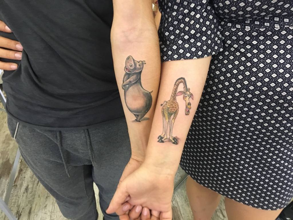 Traditional Couple Tattoo - HD Wallpaper 