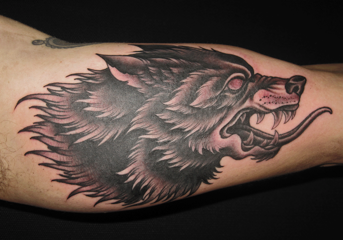 Snarling Wolf Tattoo Design - Black Wolf Head Tattoo - 1181x827 Wallpaper -  
