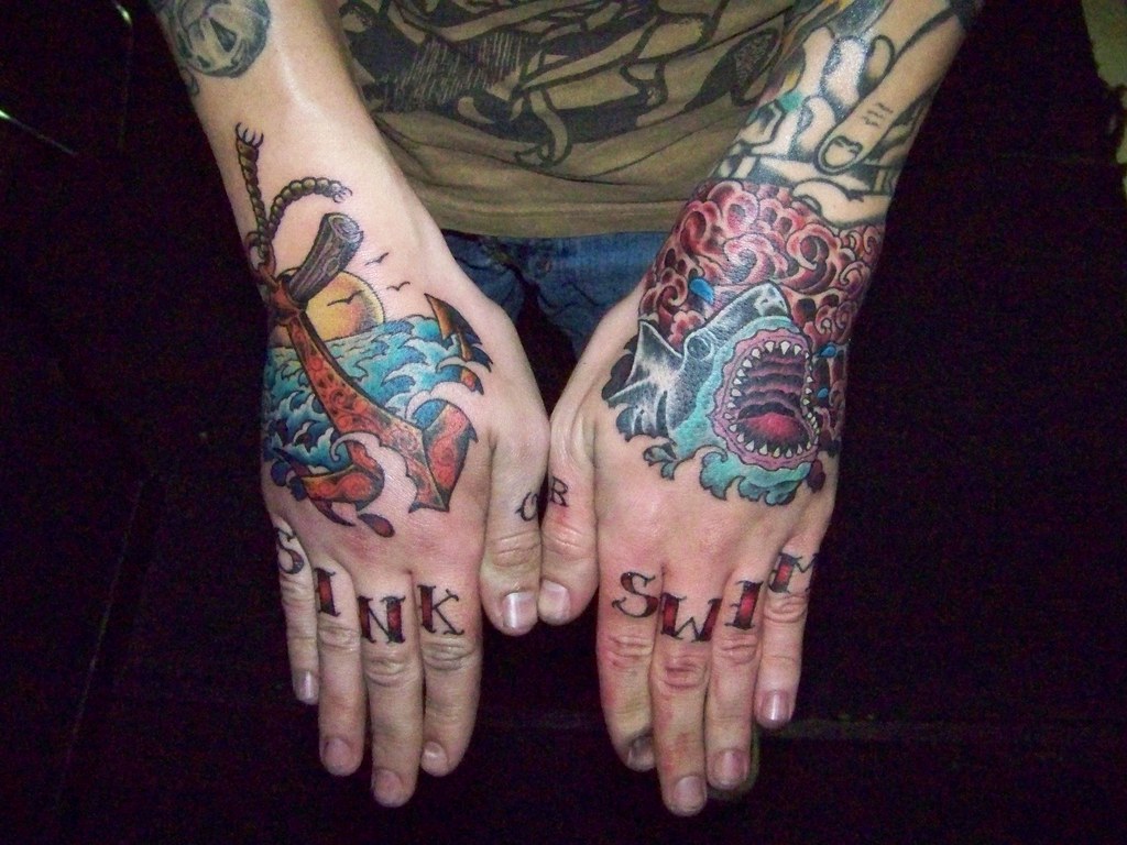 Tattoos On Old Hands - HD Wallpaper 