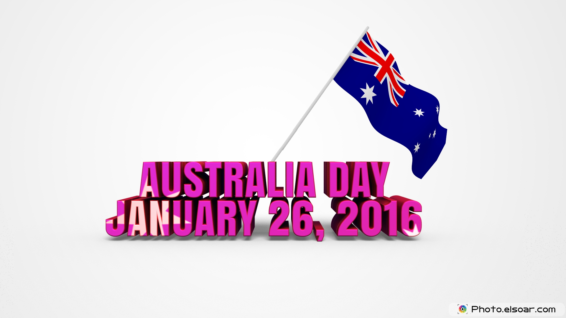 Australia Day 2016 With The Australian Flag - Flag - HD Wallpaper 