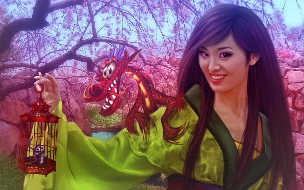 Chinese Girl Wallpaper,dragon Hd Wallpaper,girl Hd - Real Life Disney Princess Mulan - HD Wallpaper 