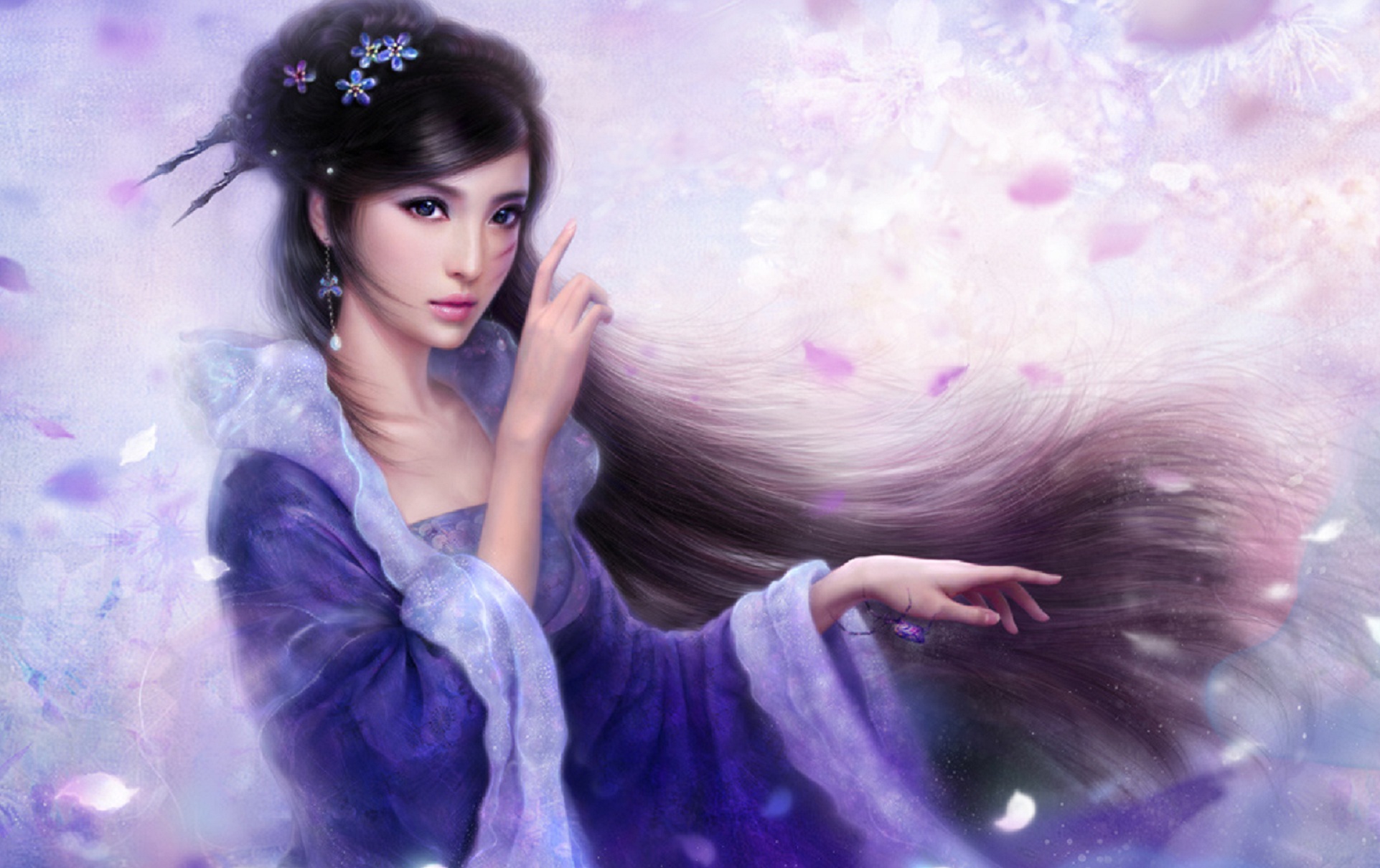 Fantasy Asian Girl - HD Wallpaper 