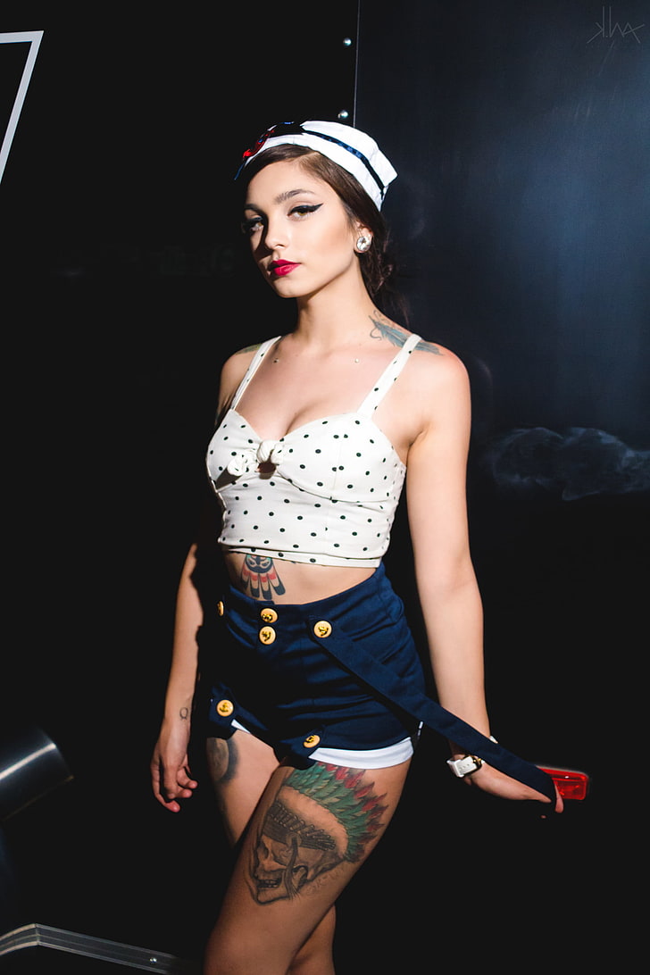 Taylor White, Model, Women, Pinup Models, Crop Top, - Pin Up Tattoo Model - HD Wallpaper 