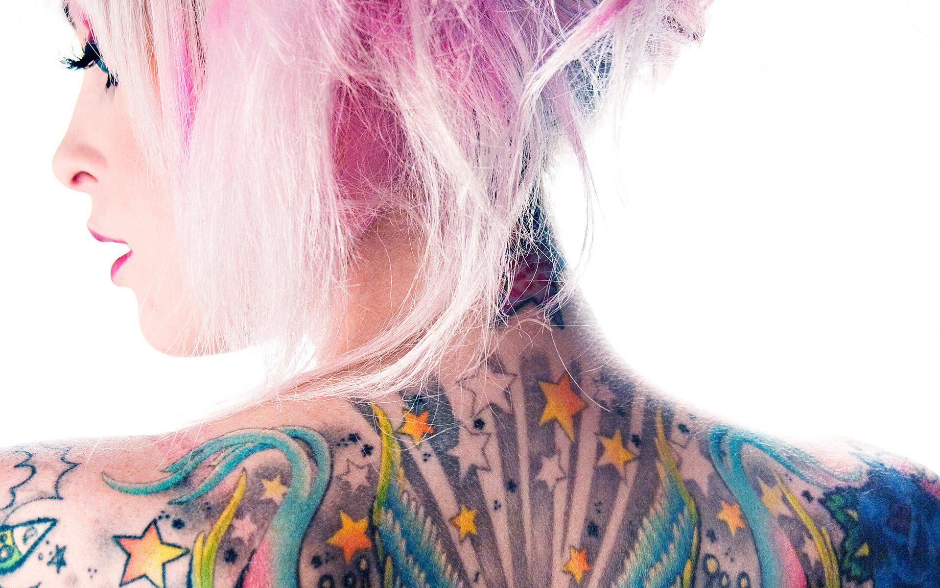 Wallpaper - Female Full Back Side Tattoos - HD Wallpaper 