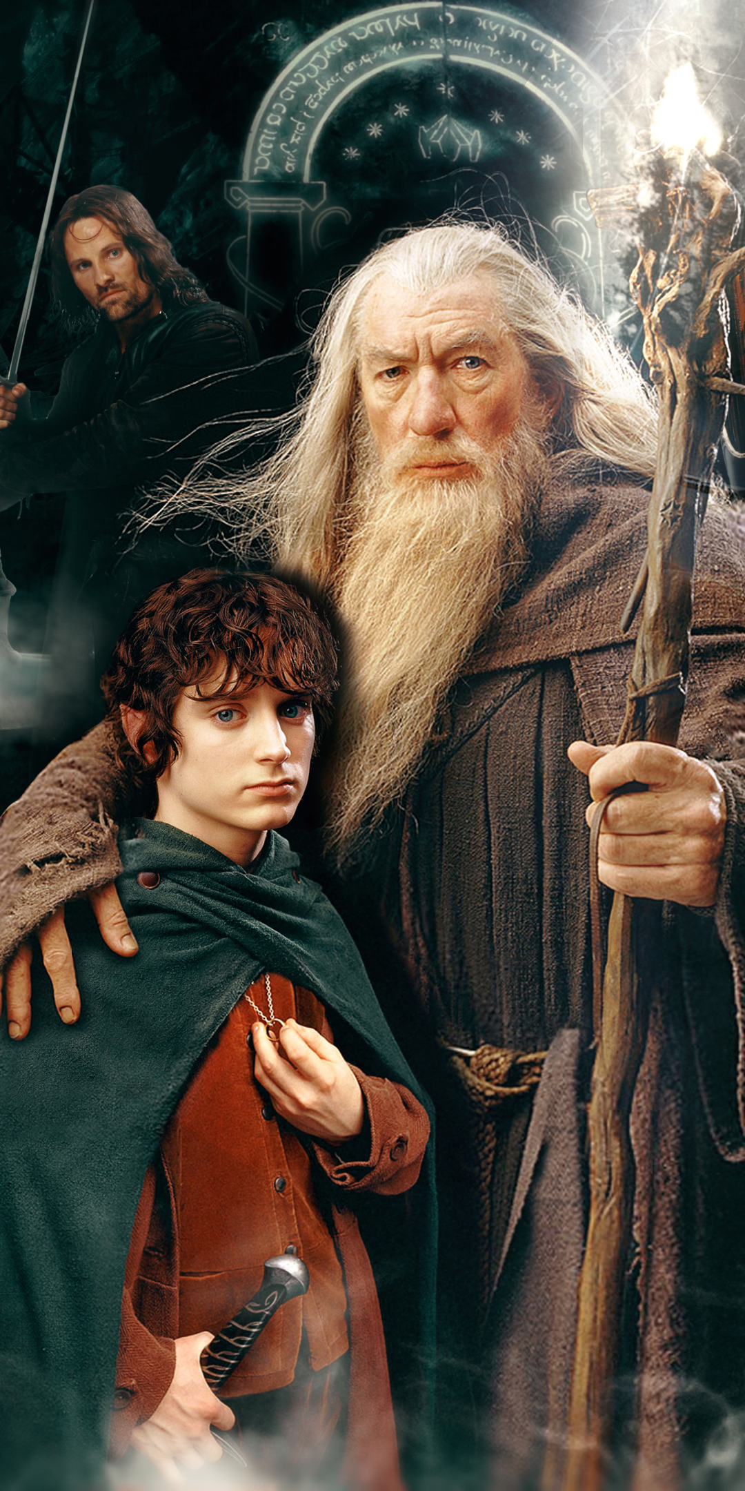 Lord Of The Rings Gandalf Frodo - HD Wallpaper 