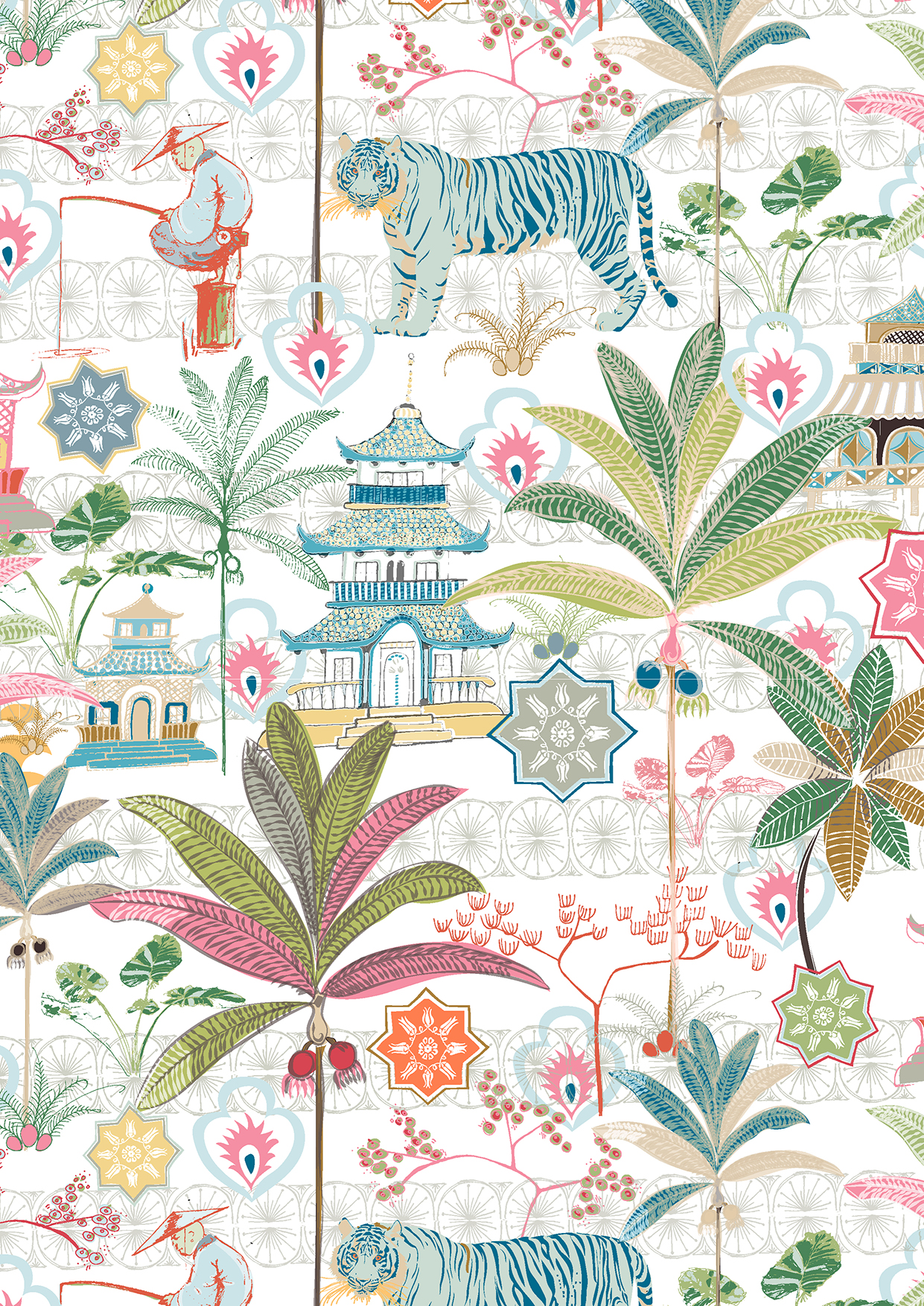 Charlotte Gaisford Tiger Blue - HD Wallpaper 