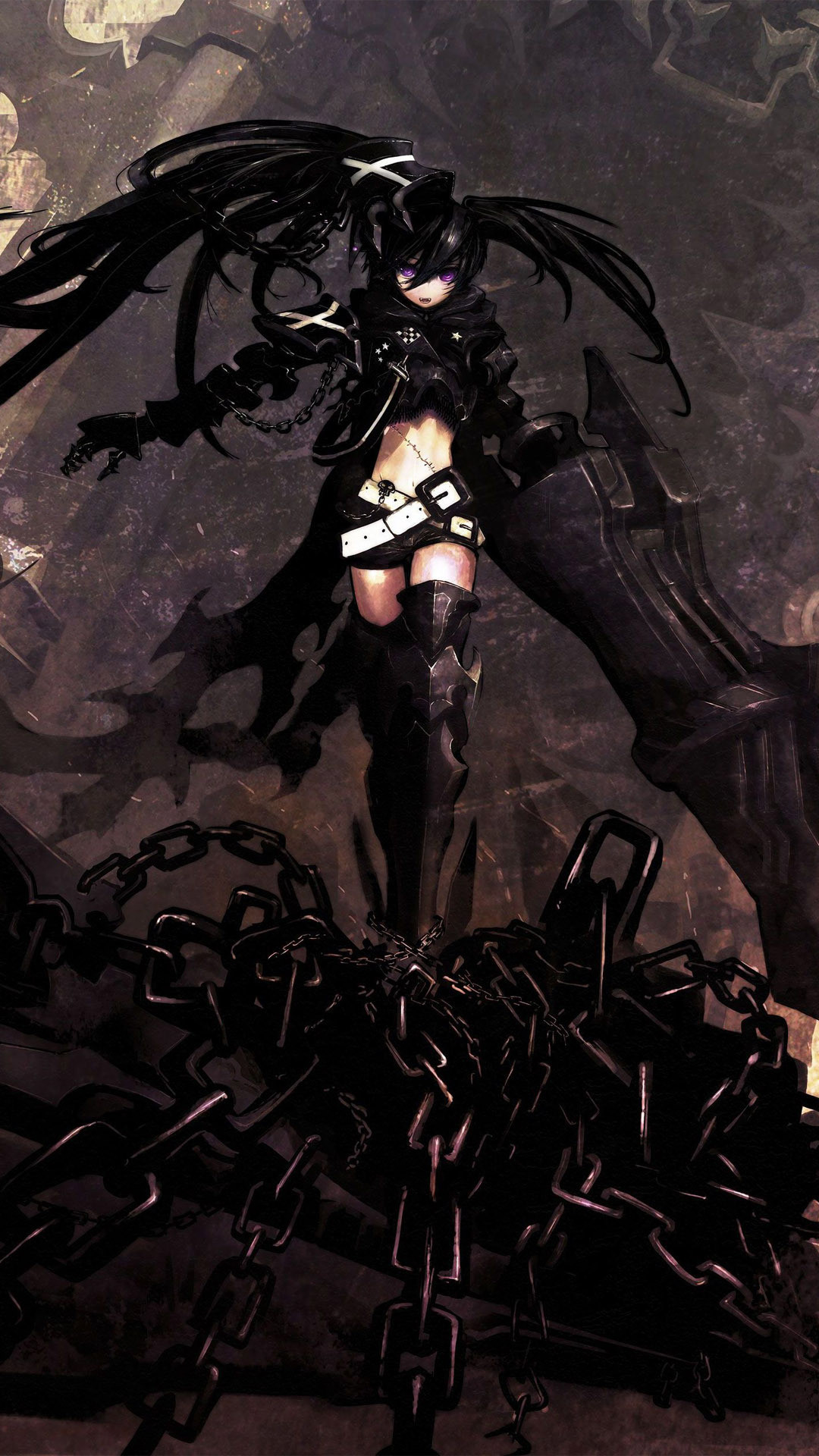 Anime • 76 Downloads Black Rock Shooter Â - Dark Anime Wallpaper Mobile - HD Wallpaper 