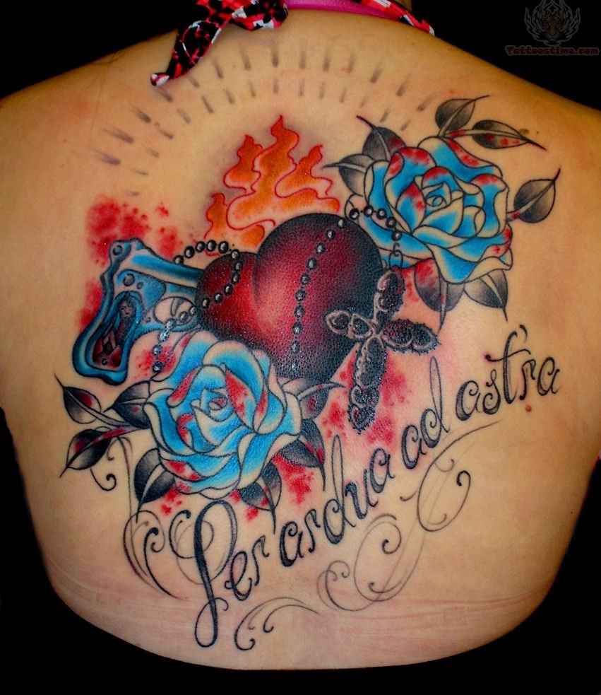 Old School Backpiece Tattoo Tatouage Old School Rose 851x9 Wallpaper Teahub Io