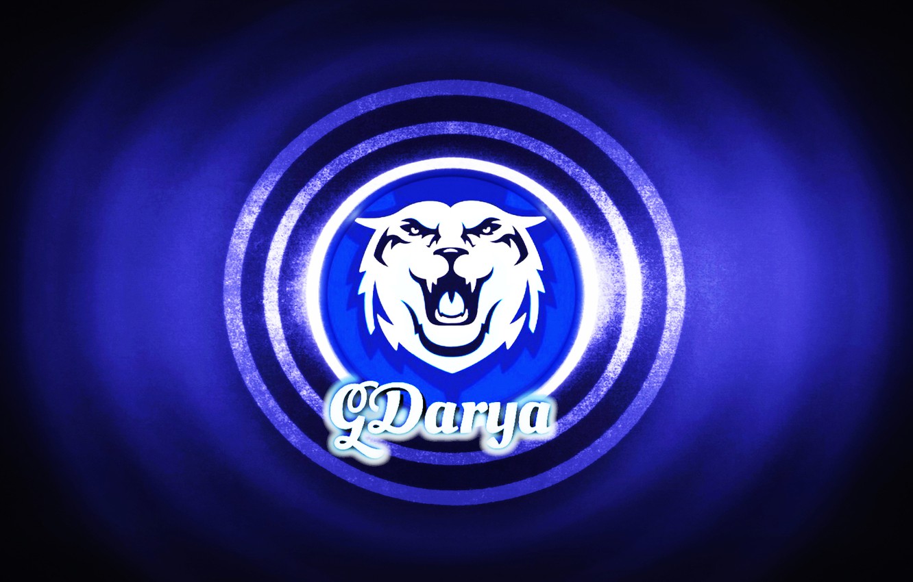 Photo Wallpaper Blue, Tiger, Background, Clothing, - Graphic Design - HD Wallpaper 