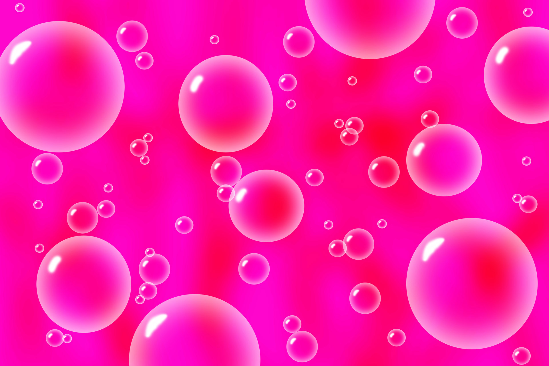 Pink Bubbles On Pink Background - Hot Pink Bubble Background - HD Wallpaper 