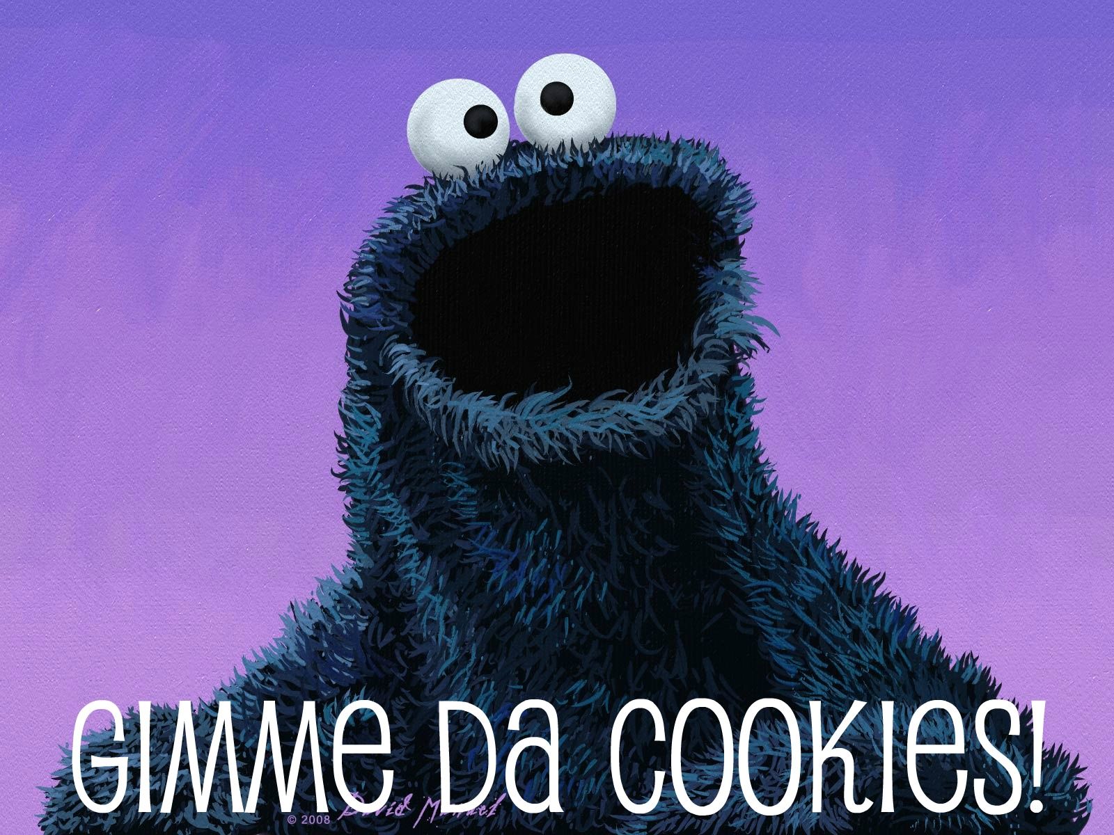 Cookie Monster Give Me Cookie - HD Wallpaper 