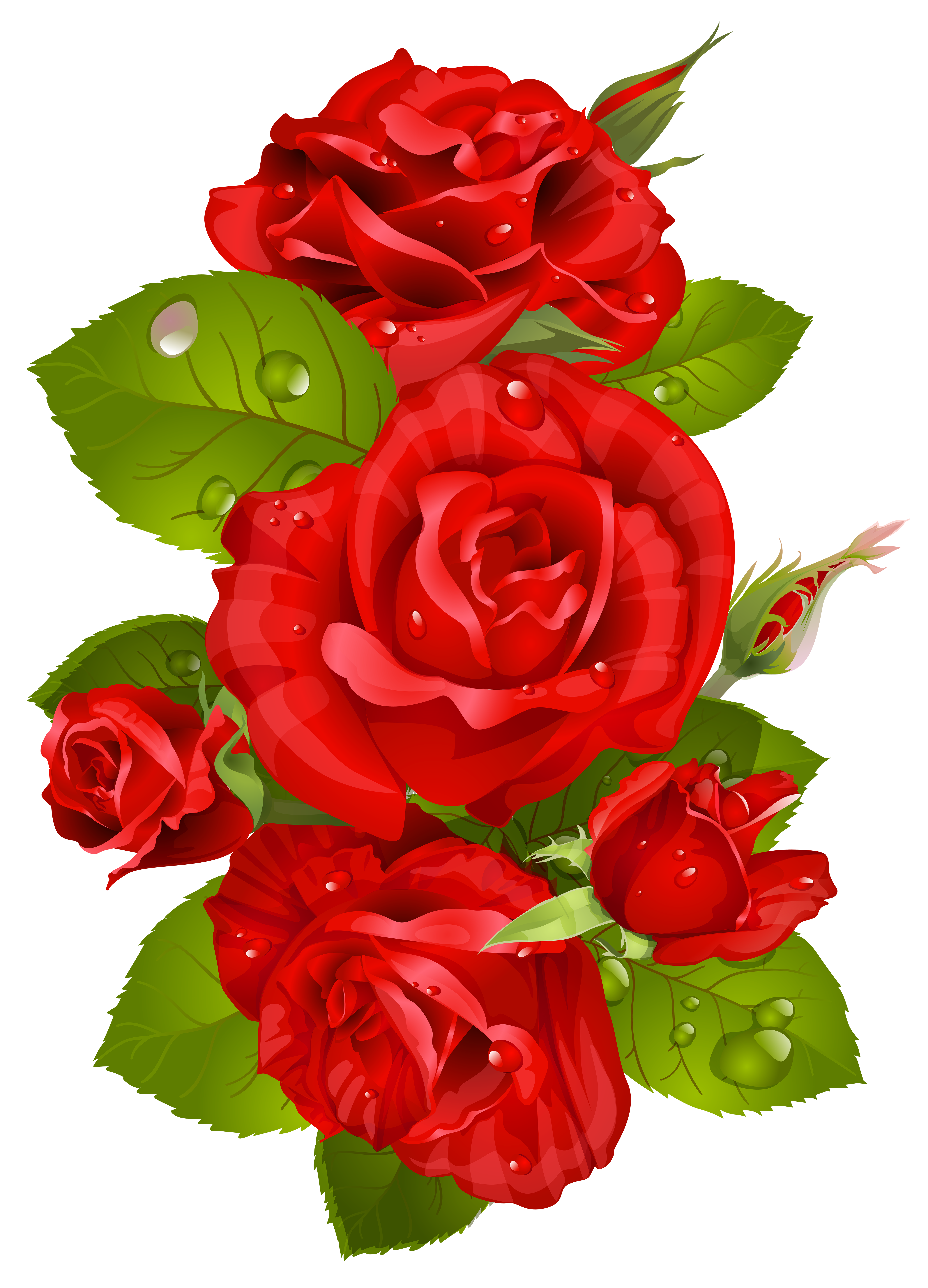 3d Flower Clipart Clip Art Free Stock Red Rose Decoration - Roja Flower Images Png - HD Wallpaper 