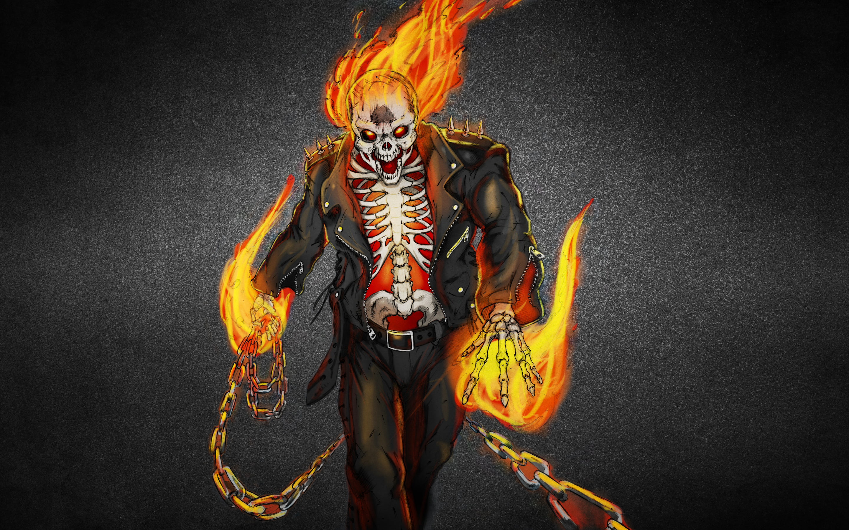 Burning Skull Wallpaper - HD Wallpaper 