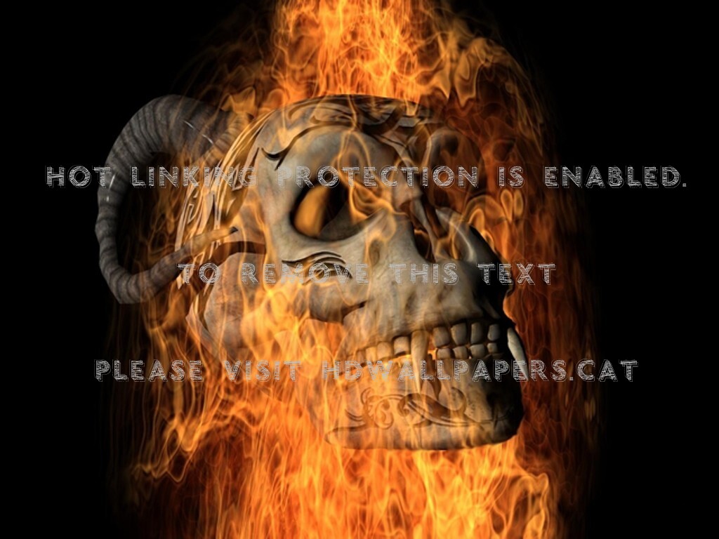 Burning Skull Dark Demon Devil Hell Hades 3d - Quit Looking At My Screen - HD Wallpaper 