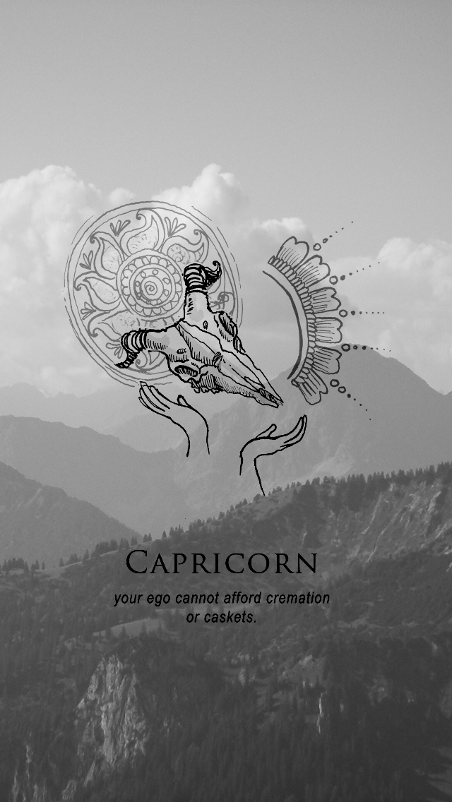 Astrology, Capricorn, And Lockscreens Image - Capricorn Tumblr Lockscreen -  640x1136 Wallpaper 