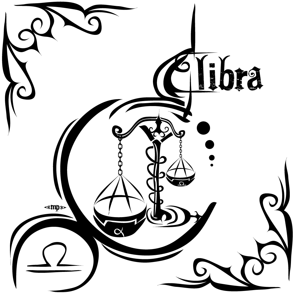 Wallpaper - Zodiac Libra Tribal Tattoo - HD Wallpaper 