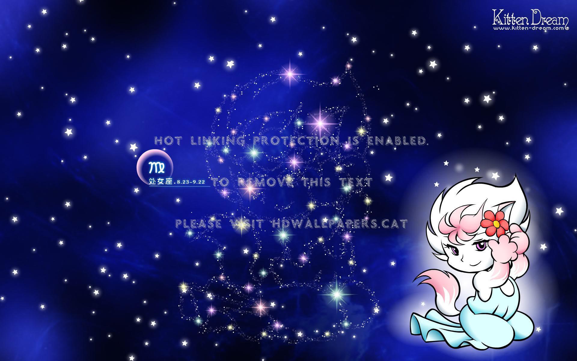 Virgo Signs Symbol Blue Zodiac Anime Star - Virgo - HD Wallpaper 