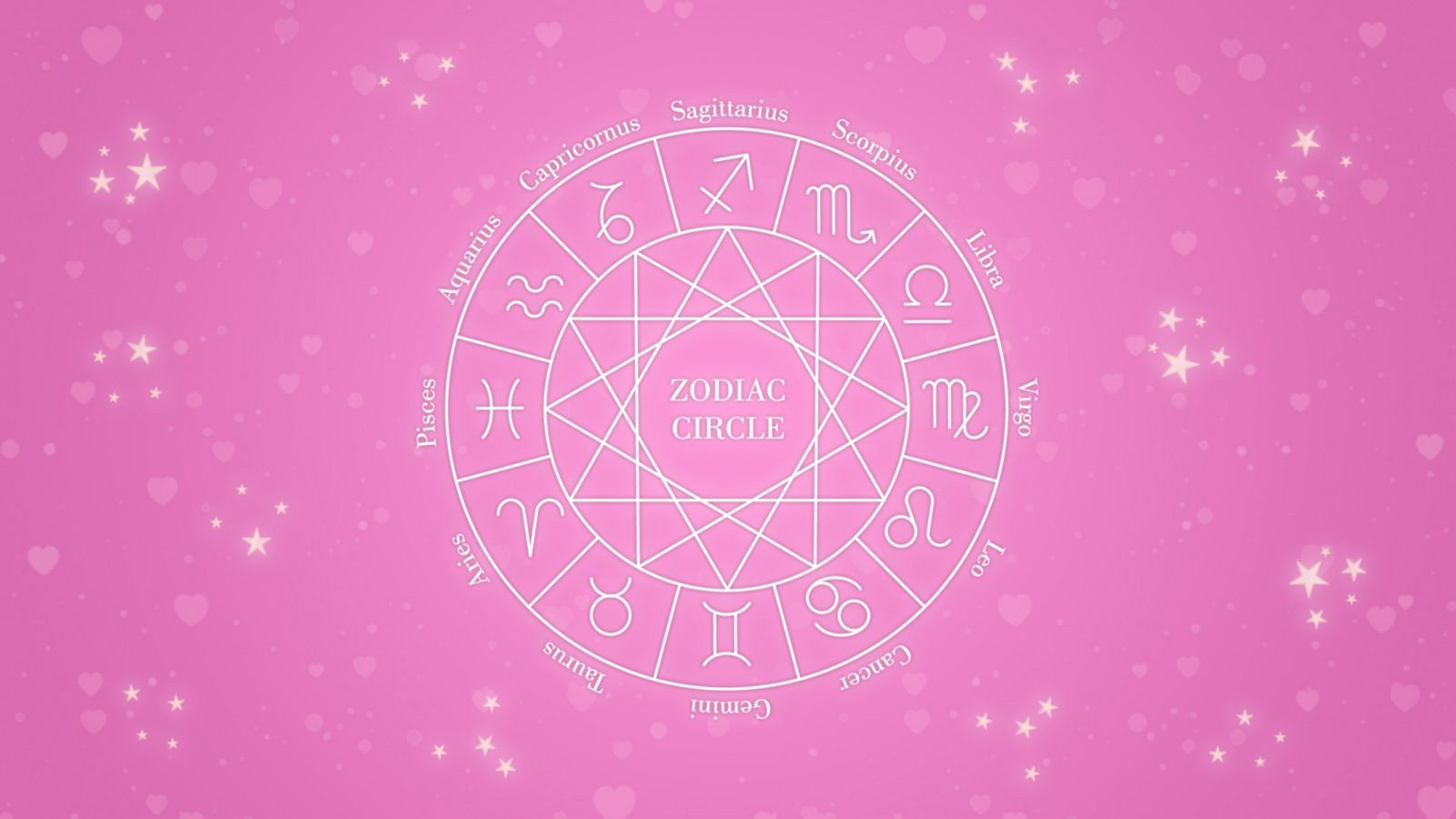 Pink Zodiac Wheel - HD Wallpaper 
