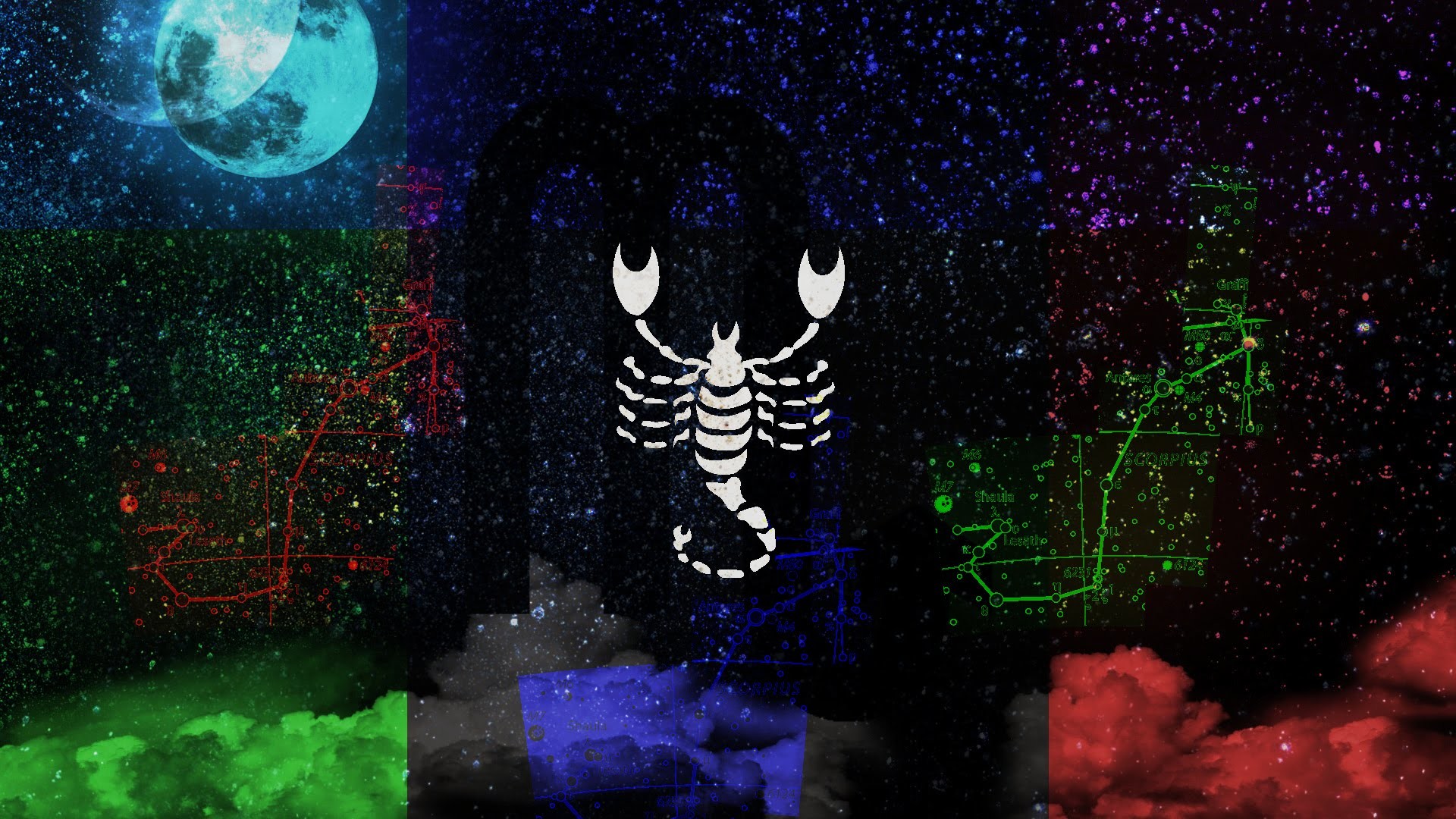 Free Scorpio Zodiac Glitch Art Visual Vj Clip Royalty - Scorpio - HD Wallpaper 