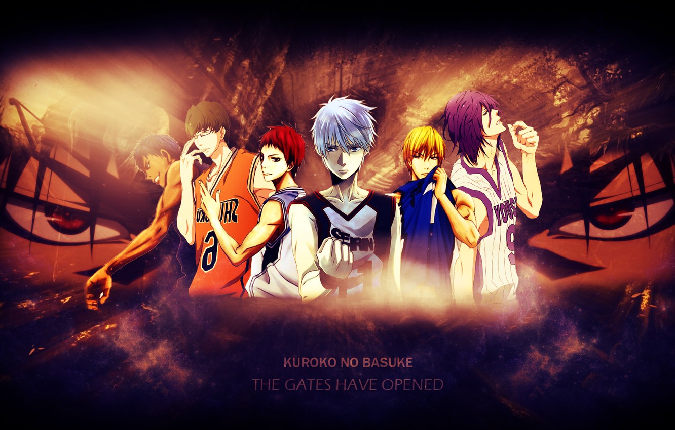 Photo Wallpaper Sport, Anime, Basketball Players, Murasakibara - Aomine Daiki Kuroko No Basket Akashi - HD Wallpaper 