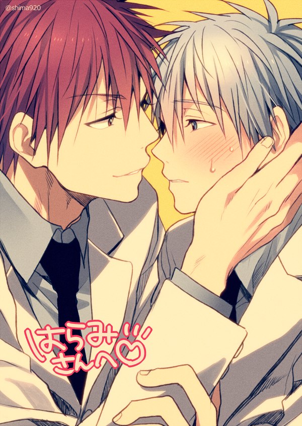 Akashi Seijuurou Leaning Over To Kuroko Tetsuya Before - Akashi Kuroko No Basket Fanart - HD Wallpaper 