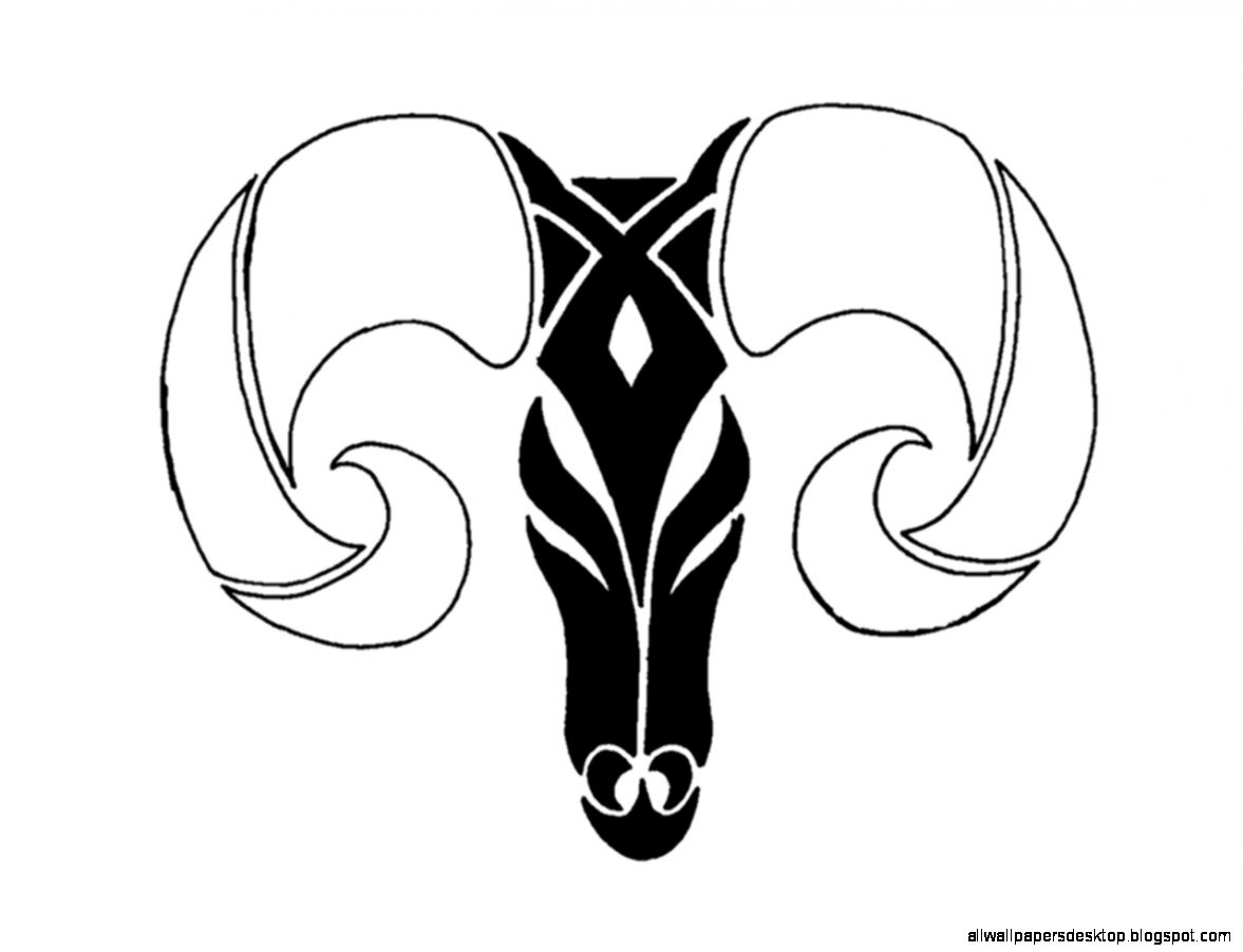 2015 Aries Zodiac Symbol Tattoos Pictures Images And - Tribal Horn Tattoos  - 1177x902 Wallpaper 