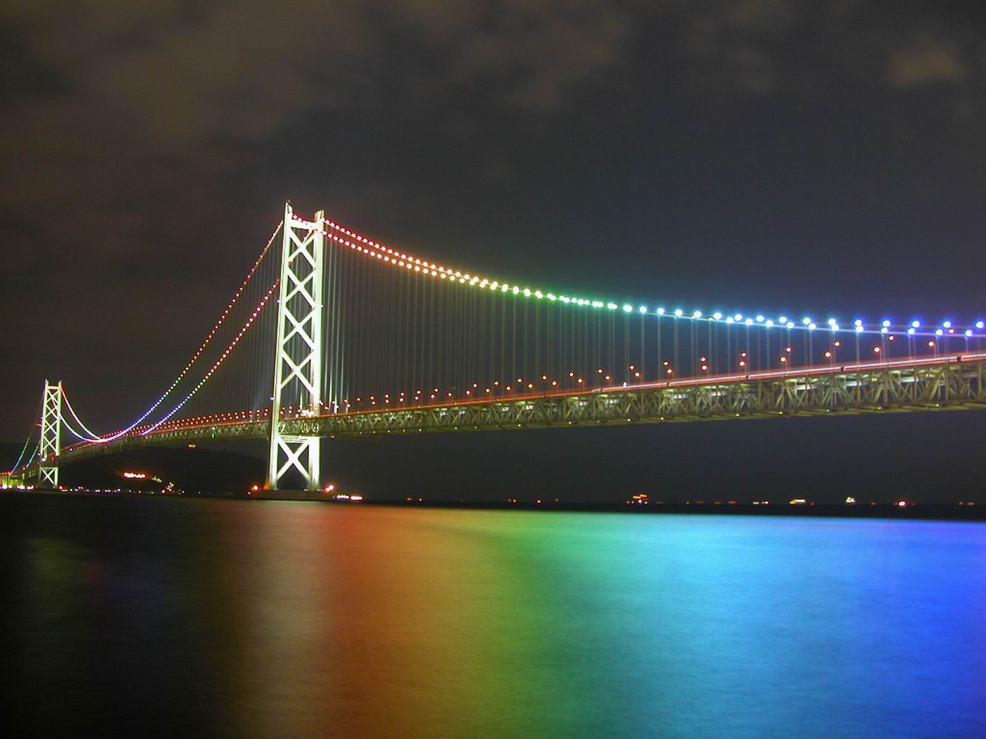 Akashi Kaikyo Bridge Japan - HD Wallpaper 