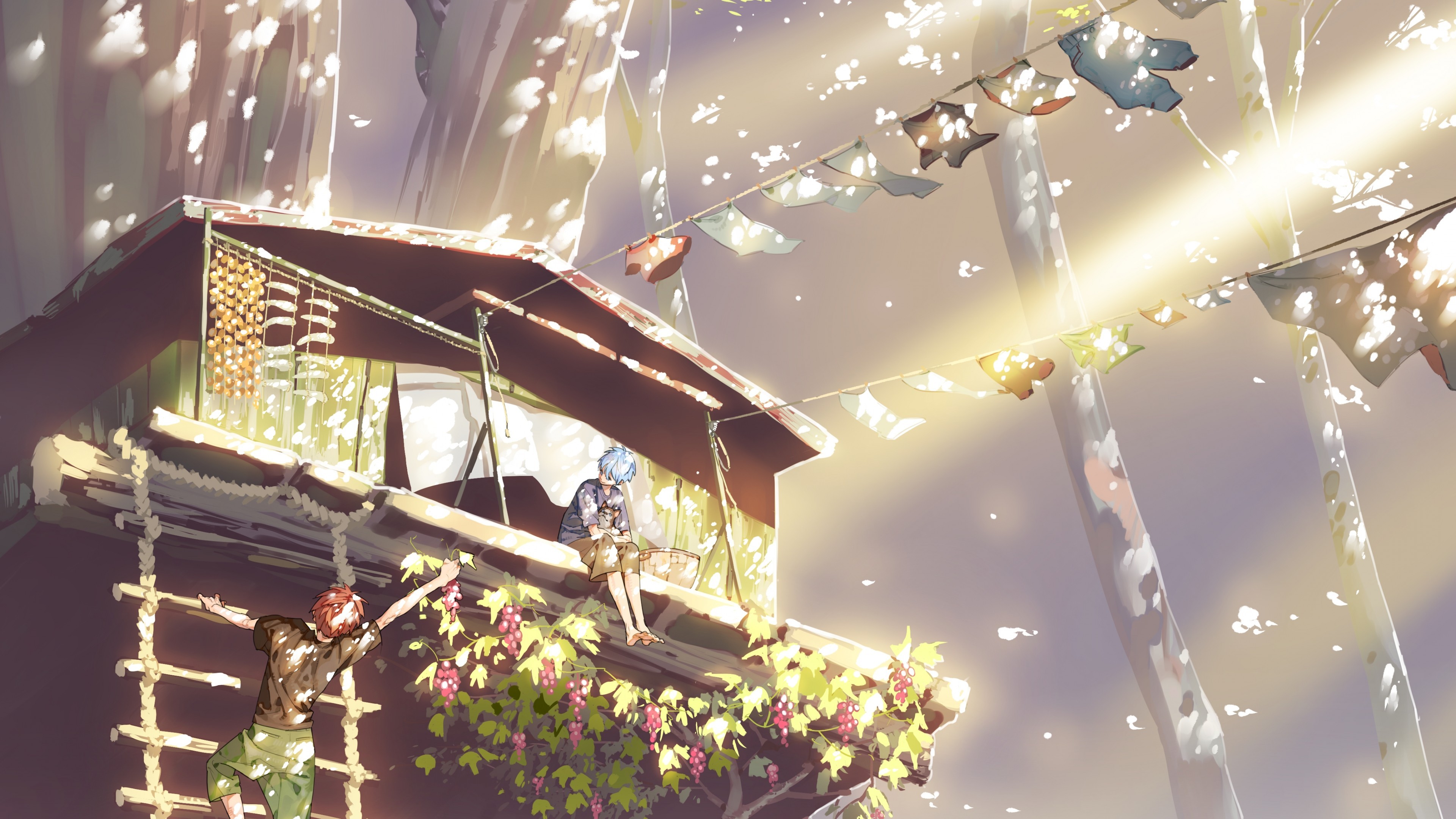 Kuroko Tetsuya, Kagami Taiga, Kuroko No Basket, Trees - Assassination Classroom Karma's House - HD Wallpaper 
