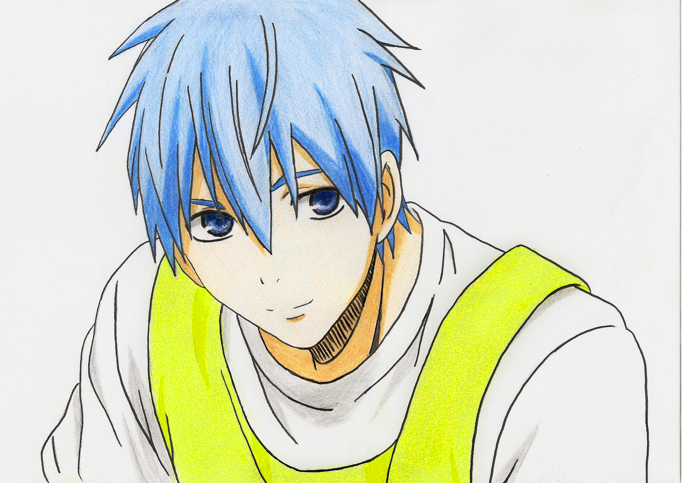 Kuroko-kun - Tetsuya Kuroko Drawing - HD Wallpaper 