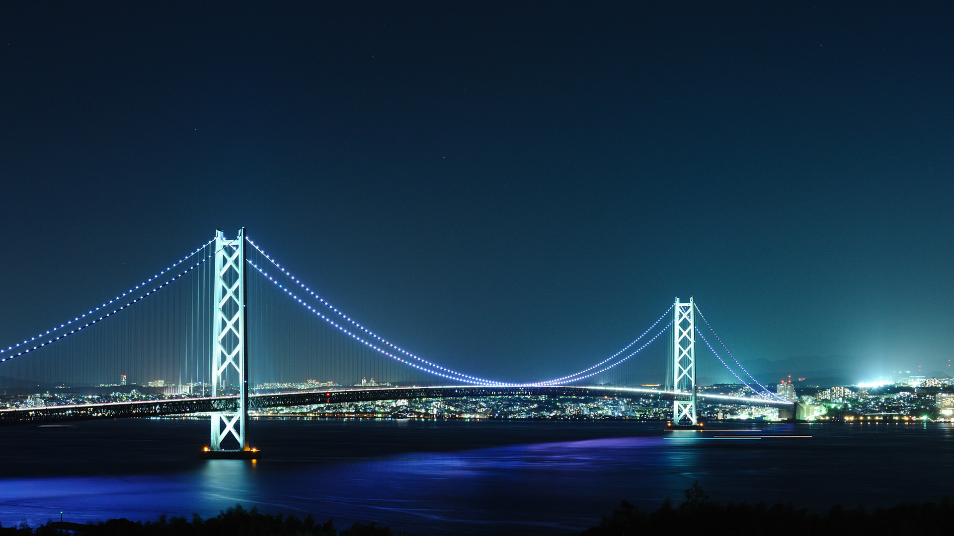 Akashi Kaikyo Bridge High Quality Background On Wallpapers - Akashi Kaikyō Bridge - HD Wallpaper 