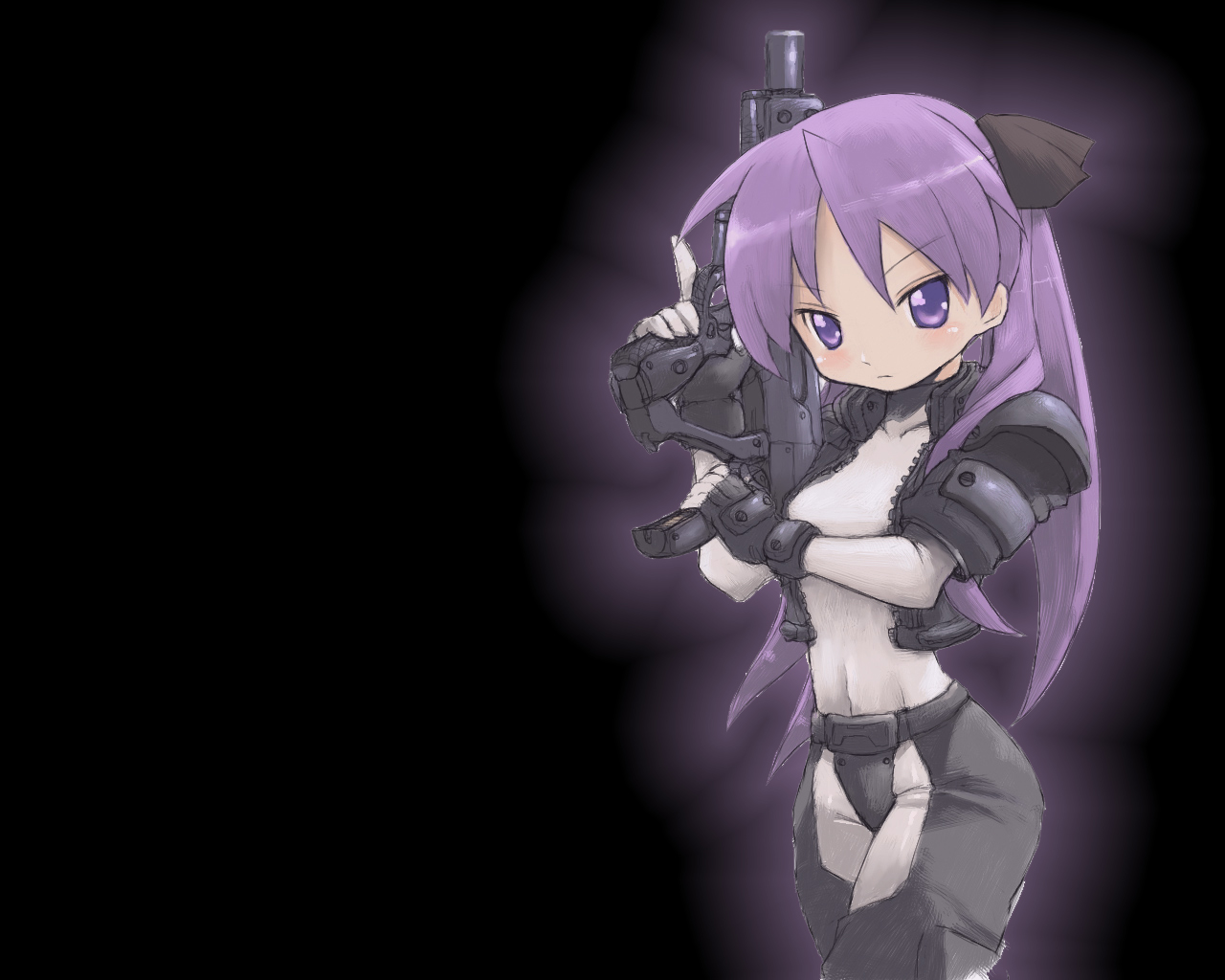 Cosplay Ghost In The Shell Gloves Gun Hiiragi Kagami - Ghost With Purple Hair - HD Wallpaper 