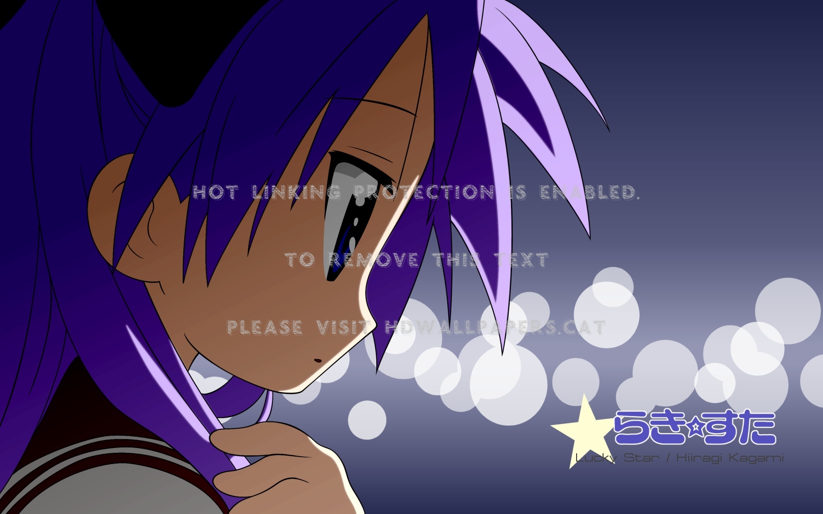 Hiiragi Kagami Long Hair Girl Cute Lucky - Şanslı Profil - HD Wallpaper 