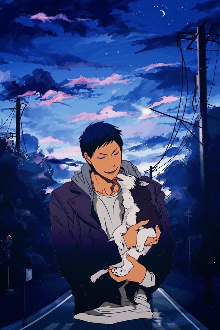 #kurokonobasket #aominedaiki #daiki #aomine #kawaii - Imagen De Anime Paisaje - HD Wallpaper 