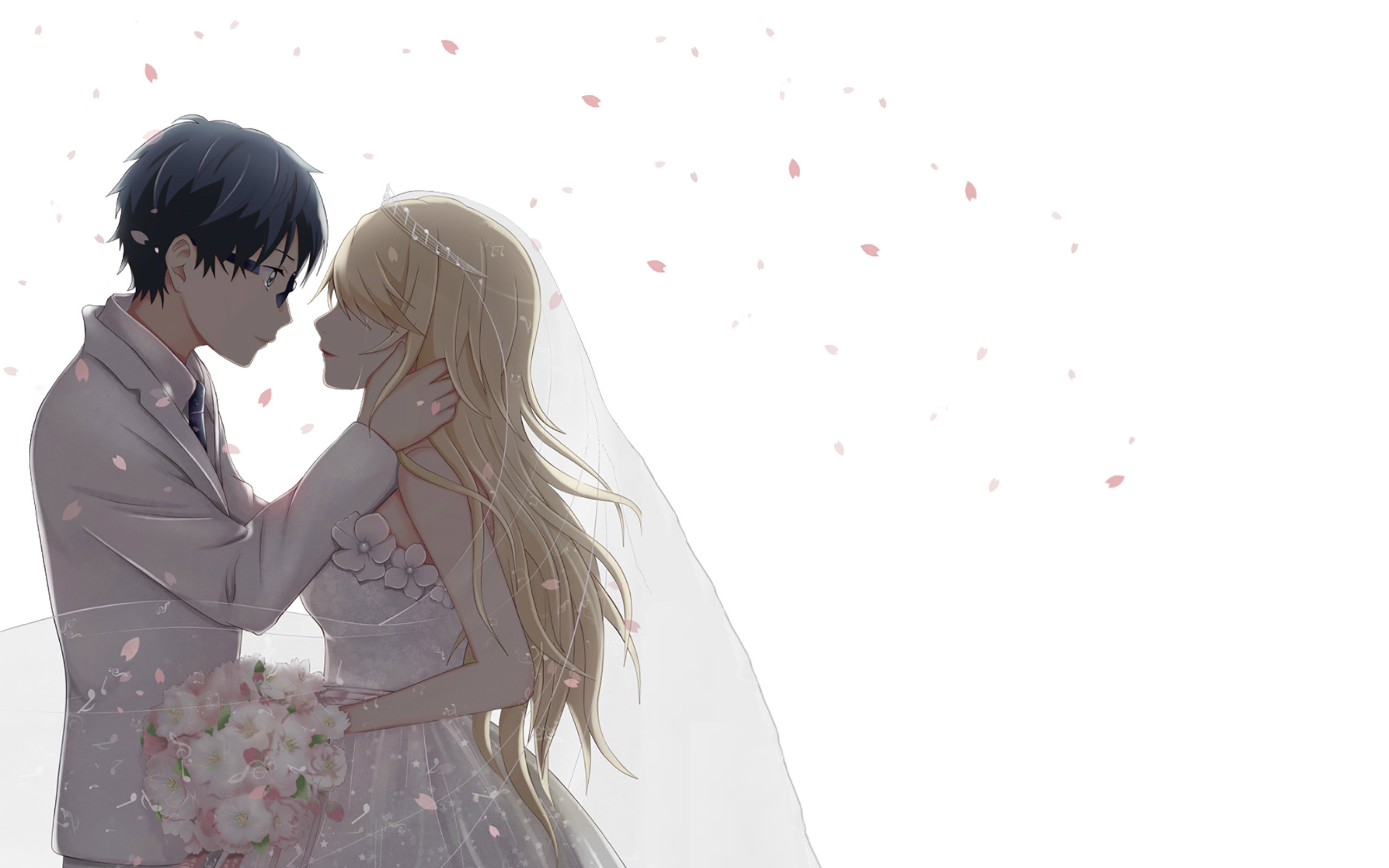 Anime Couple Beautiful Hd Wallpaper For Laptop 
 Data-src - Anime Wallpaper Your Lie In April - HD Wallpaper 