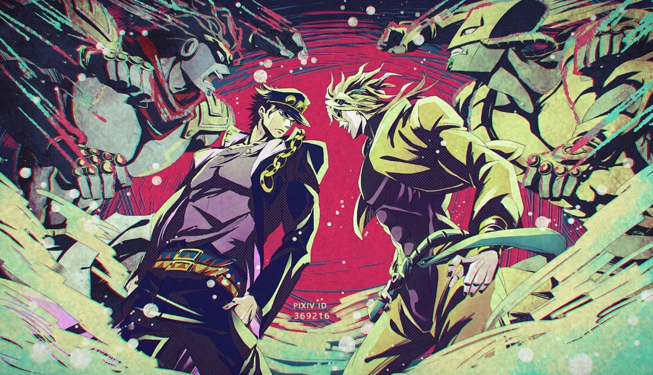 Jotaro Vs Dio Art - HD Wallpaper 