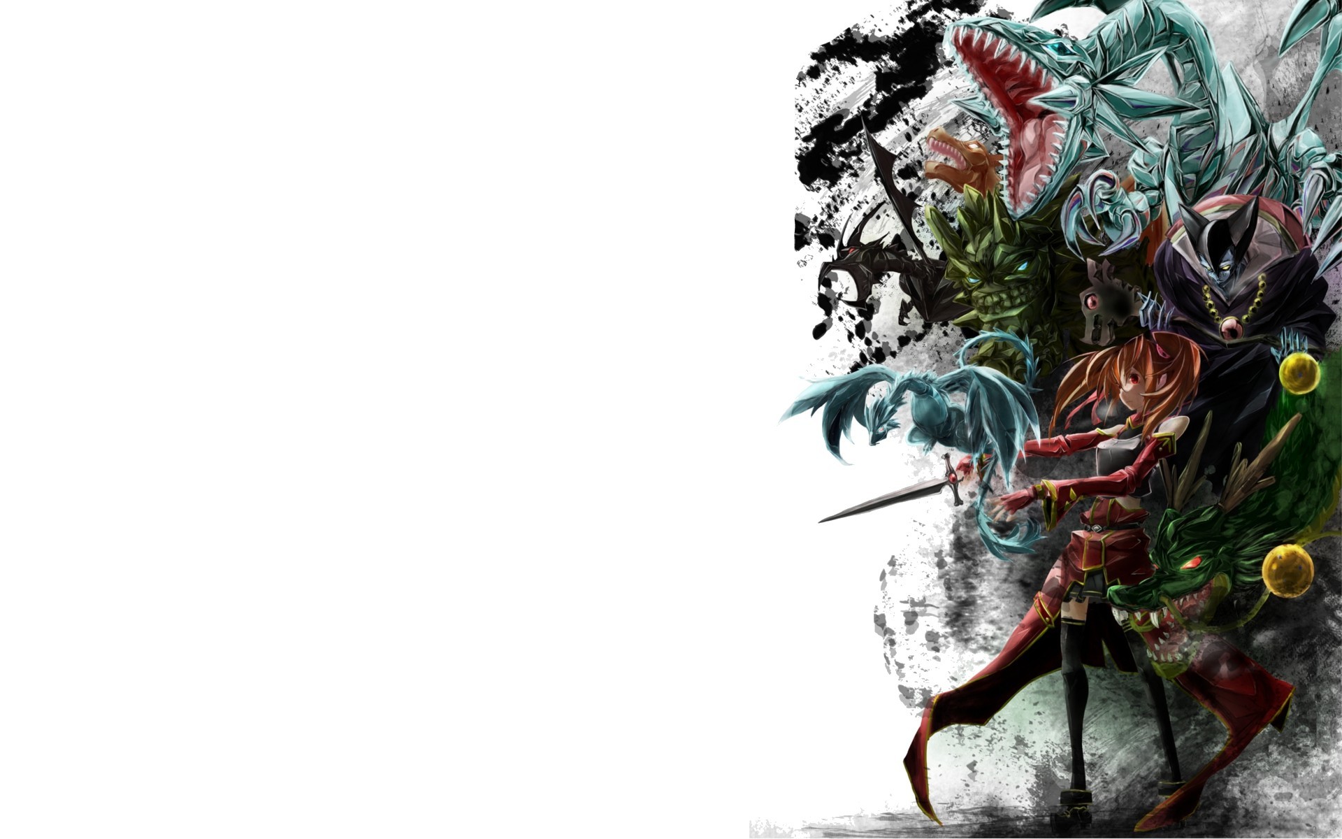 Sword Art Online Silica Sao White Anime Monsters Dragons - Yu Gi Oh Wallpaper Iphone - HD Wallpaper 