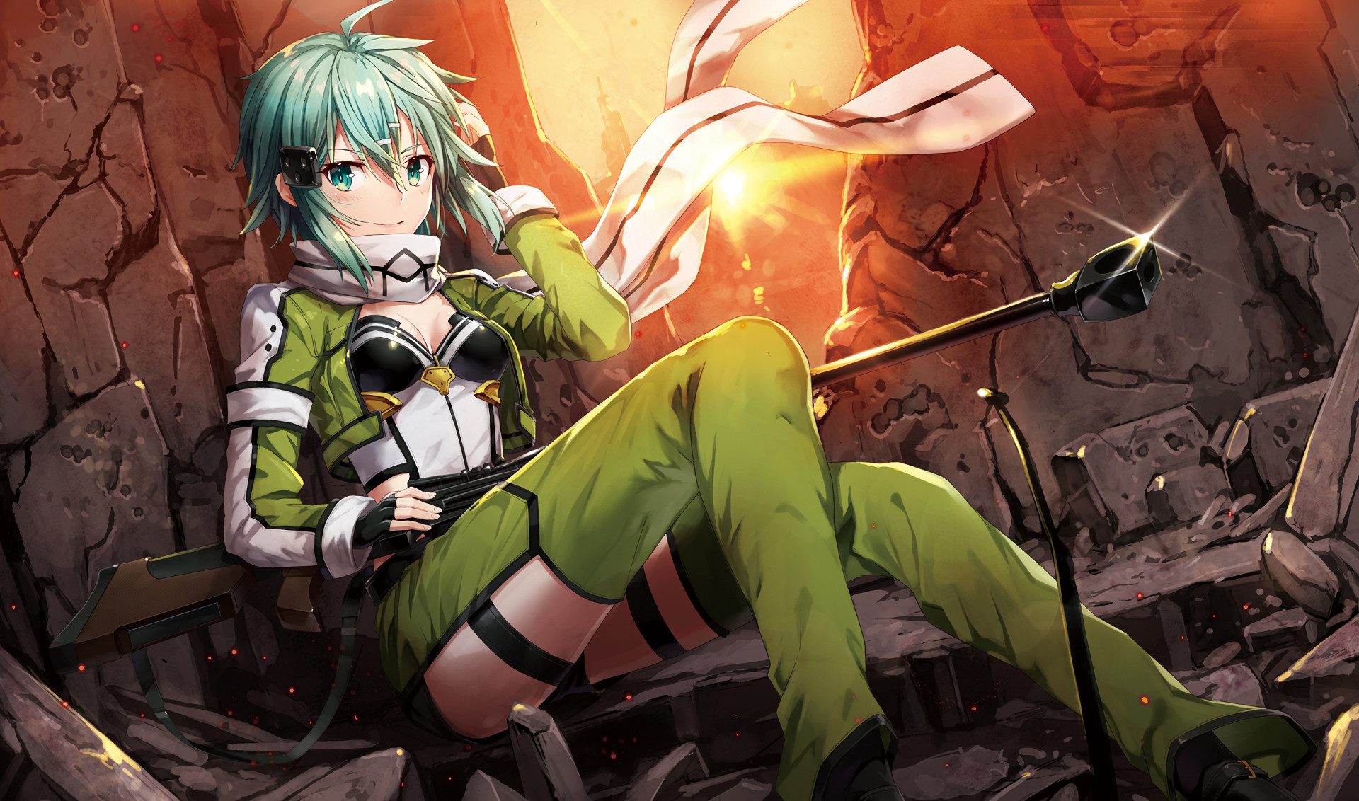 Sword Art Online Sinon - HD Wallpaper 