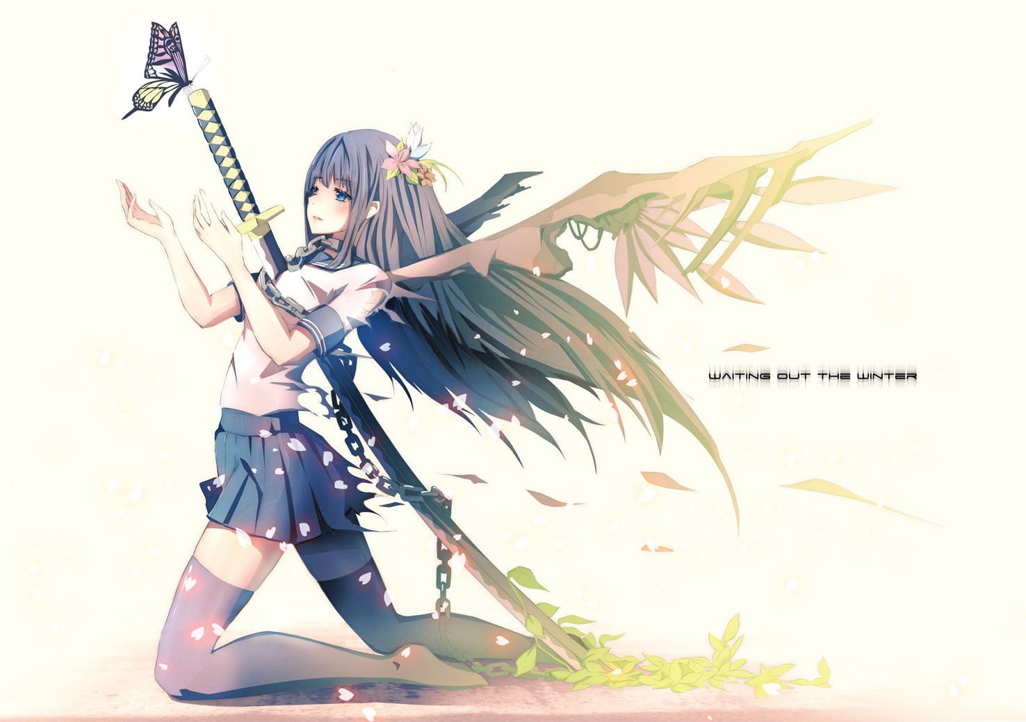 Anime Sword - Beautiful Anime Girl With Katana - HD Wallpaper 
