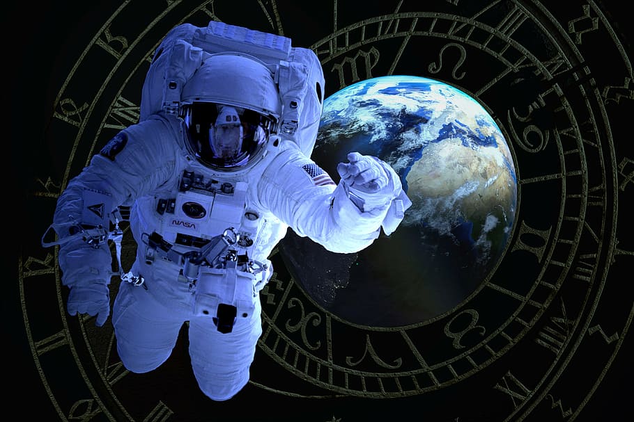 Astronaut On Outer Space Digital Wallpaper, Astronomy, - Houston Space Center - HD Wallpaper 