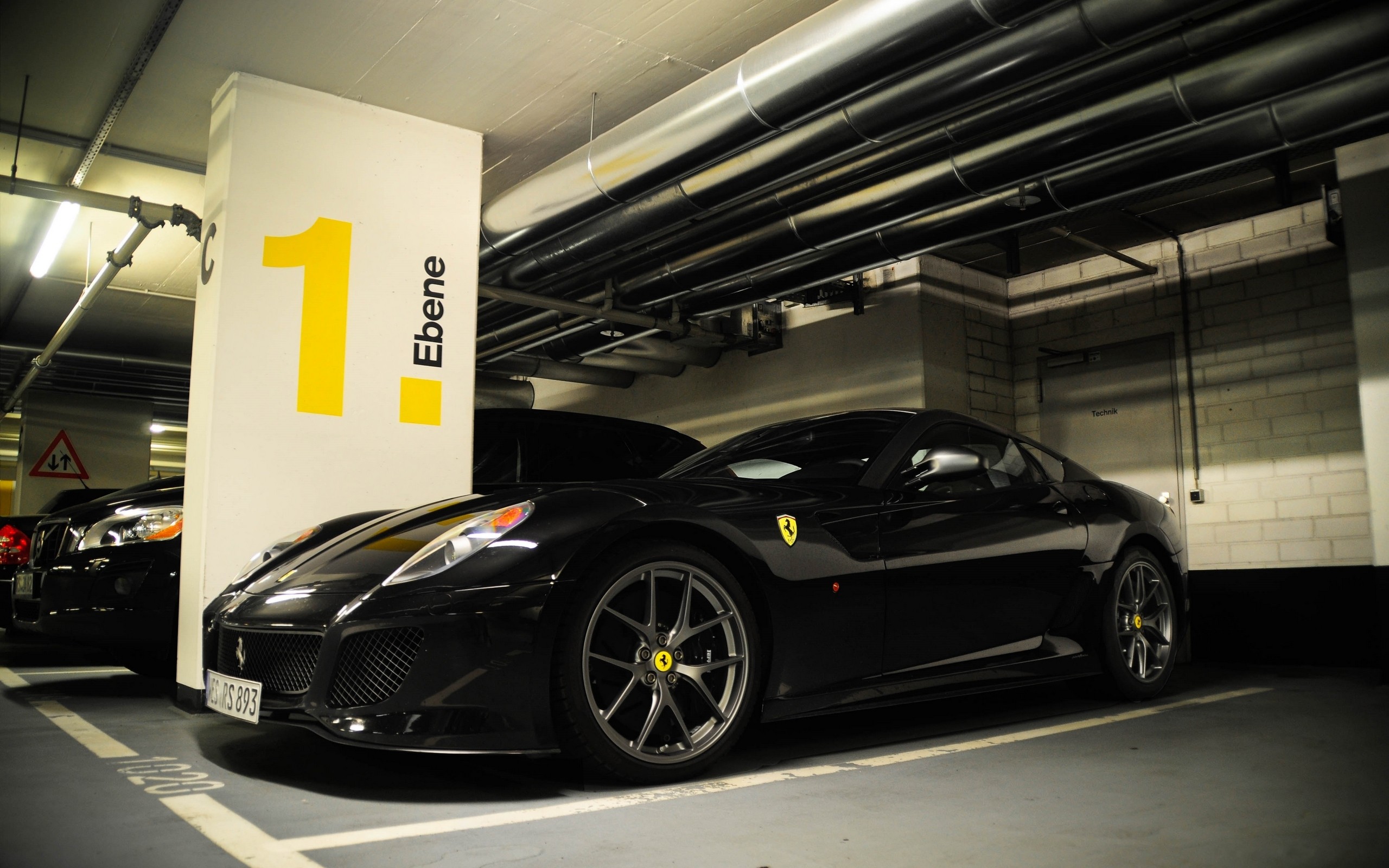 Black Ferrari 599 Gto - HD Wallpaper 